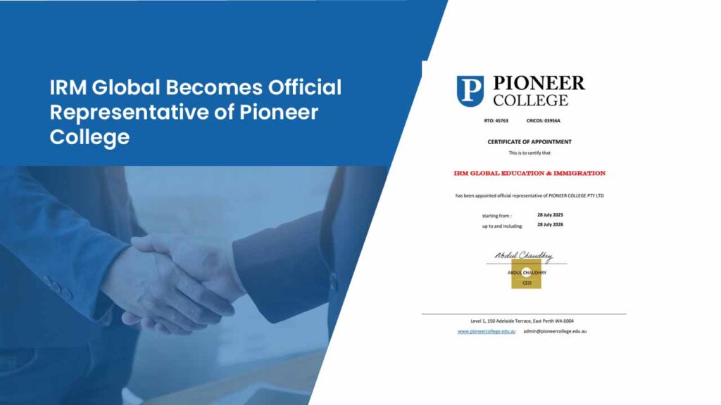 IRM Global Becomes Official Representative of Pioneer College (PTY LTD), Australia